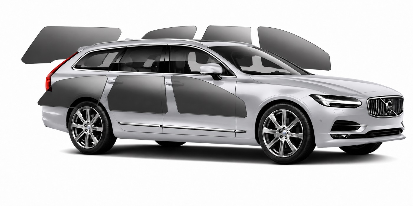 Installation of removable pre-cut window film Car with removable pre-cut window film from SOYAFILM